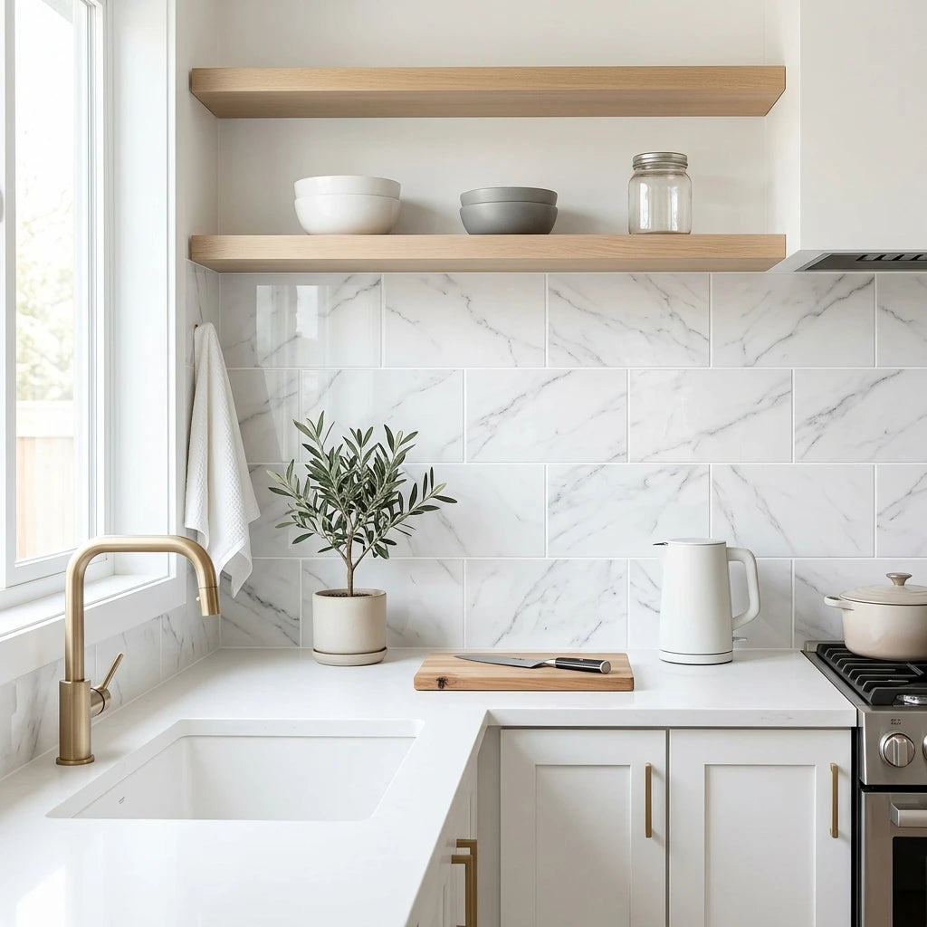 Luxury Marble Series - 1.6mm Self-Adhesive Waterproof Tile Stickers