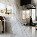 Imperial Carrara - 1.6mm High-Gloss Self-Adhesive Marble Film